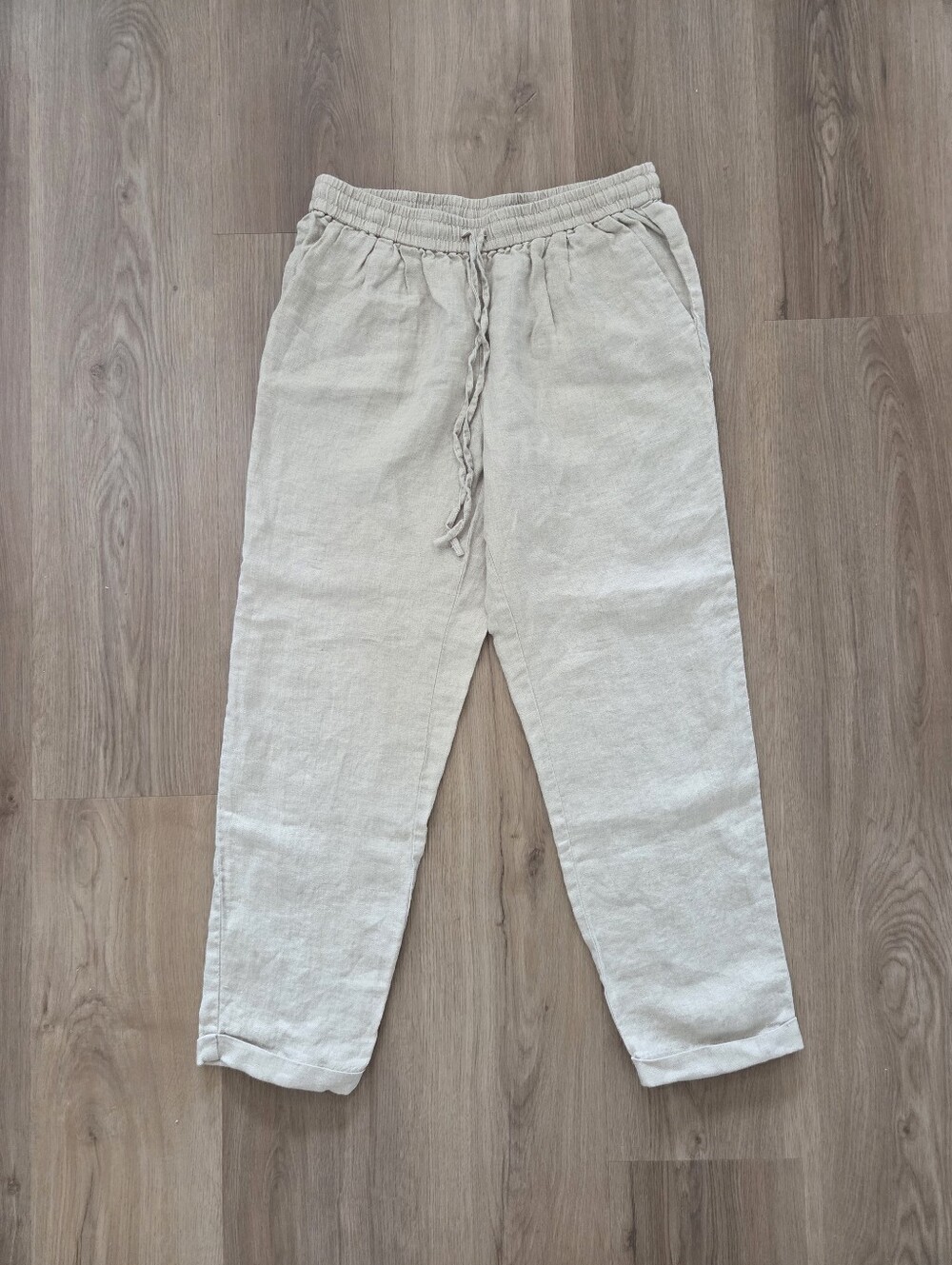 J.Crew Linen Drapey Drawstring Pant 4 Lagenlook Minimal Coastal Quiet Luxury
